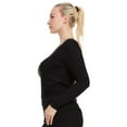 thumbnail image 4 of HEAL+WEAR Women's Long Sleeve Underscrub Shirt Lightweight Stretch 4-Way Stretch Base Layer for Nurse Beauty Salon Workwear Clinical Scrubs Layering Tee, 4 of 4