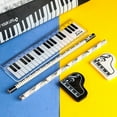 thumbnail image 3 of vlrwzc 6 Pcs/set Music Pencil Stationery Set Piano Prizes Music Note Pencil Rulers Piano Erasers Music Themed Gifts for Classroom First Day of Decorations, 3 of 7