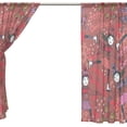 thumbnail image 4 of FREEAMG Merry Christmas Skating Girl Sheer Window Curtain Panel Drape 55x78 Inch for Living Room Bedroom Kids Room 2 Piece, 4 of 4