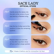 SACE LADY Waterproof Stamp Eyeliner Makeup Black Smudge-proof Pigmented Winged Liquid Eye Liner Pen