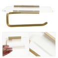 thumbnail image 3 of Golden Toilet Paper Holder with Shelf Made of Acrylic for Storage Bathroom Dispenser Box, 3 of 6