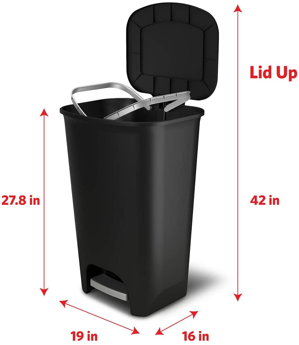 Fits Kitchen Pro 20 Gallon Trash Bags 75 Liter Extra Capacity Plastic Step Trash Can with CloroxTM Odor Protection Glad 20 Gallon 