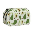 thumbnail image 1 of Disketp Green Avocado Estuche de Lápices de Doble Capa con Tapa Abatible y Cremallera, Organizador Escolar para Adolescentes y Adultos, 1 of 7