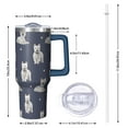 thumbnail image 2 of OBREWU West Highland White Terrier Tumbler with Handle and Lid,West Highland White Terrier 40oz Double Wall Vacuum Insulated Tumbler,Cups Gift for Women and Men, 2 of 7