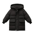thumbnail image 5 of Zshosam Girls Jacket Baby Girls Long Down Coats Lightweight Outwear Winter Hooded Jackets Size 3T 4T,(Black 3-4 Years), 5 of 6