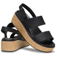 thumbnail image 2 of Sandalia Crocs Brooklyn Cuero Corcho Taco Bajo Negra Talla 5 M, 2 of 2