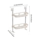 thumbnail image 3 of Estante de Almacenamiento para Baño | Organizador Multifuncional de Pared para Fregadero con Ganchos | Estante de Plástico Resistente de Dos Niveles para Baño, Cocina, Artículos de Tocador, Toallas y, 3 of 6
