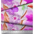 thumbnail image 2 of Soimoi Modal Satin Tissu Imprimé Aquarelle Fleur par la Cour 42 Pouces de Large, 2 of 3