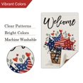 thumbnail image 5 of VOCHIC Patriotic 4th of July Garden Flag 12x18 Double Sided, Small Burlap Welcome Strip Stars Garden Yard House Flags for Independence Day Outdoor Decor (Only Flag), 5 of 6