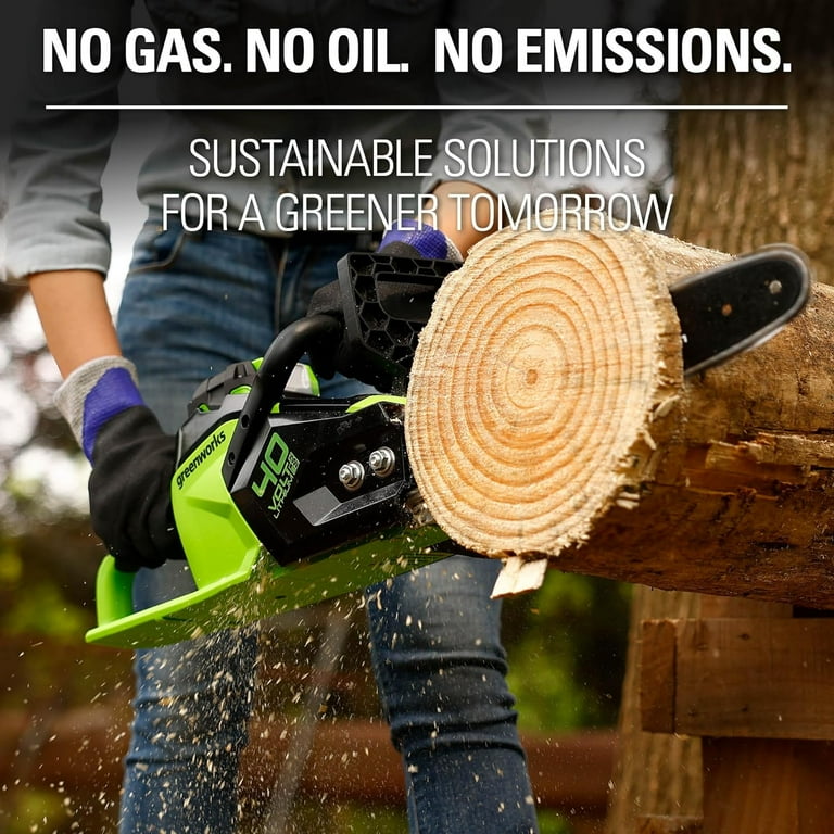 Greenworks 14-Inch 40V Cordless Chainsaw, Battery Not Included