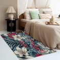 thumbnail image 3 of Hawaiian Flower Rug 4x7 Area Rugs for Bedroom Living Room, Tropical Floral Area Rug, Botanical Leaf Carpet Machine Washable Non-Slip Rug, Soft Low Pile Area Rug, Indoor Decorative Rugs G&n77, 3 of 7
