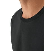 Hanes T-Shirt, 6-Pack, Moisture-Wicking T-Shirt Undershirts, Black/Grey/Blue