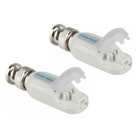 - 1-Channel Passive Video CCTV Balun Plastic Snap Cap Two (2) Pack- NEW