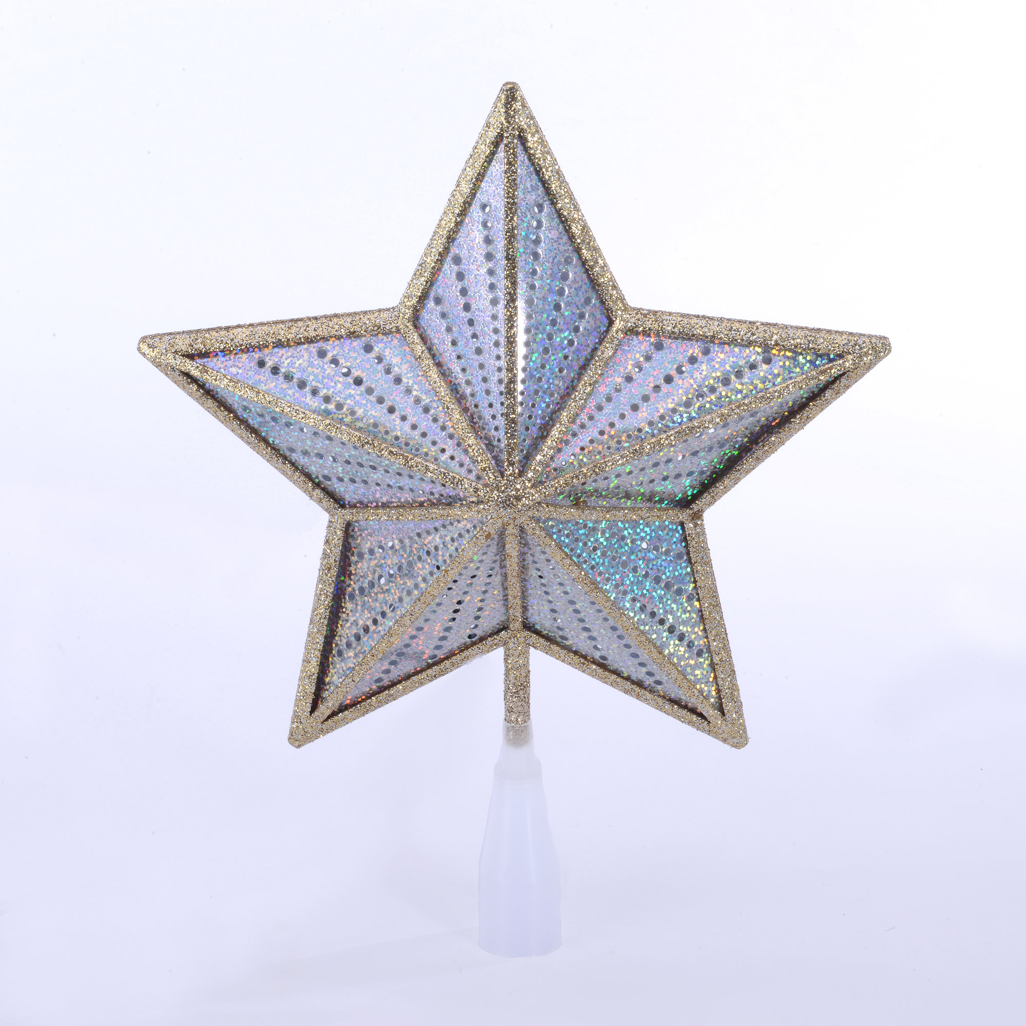 Holiday Time 12 inch Champagne Gold Star Tree Topper - image 3 of 5