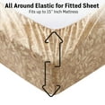 thumbnail image 6 of THD Leaves 4-Piece Printed Patterned Floral Brown Taupe Bed Sheets Set - Wrinkle Resistant & Ultra Soft - Fits Mattresses up to 15 Inches Deep (King), 6 of 6