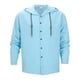 thumbnail image 2 of Camisa de lino con botones y capucha para hombre: manga larga, lengüetas para remangar, botones de madera, ropa de playa/casual, tallas S-XXXL, 2 of 8