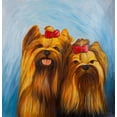 thumbnail image 2 of Atelier B Art Studio 12x12 Black Ornate Wood Framed with Double Matting Museum Art Print Titled - TWO SMILING DOGS WITH BOW TIE, 2 of 4