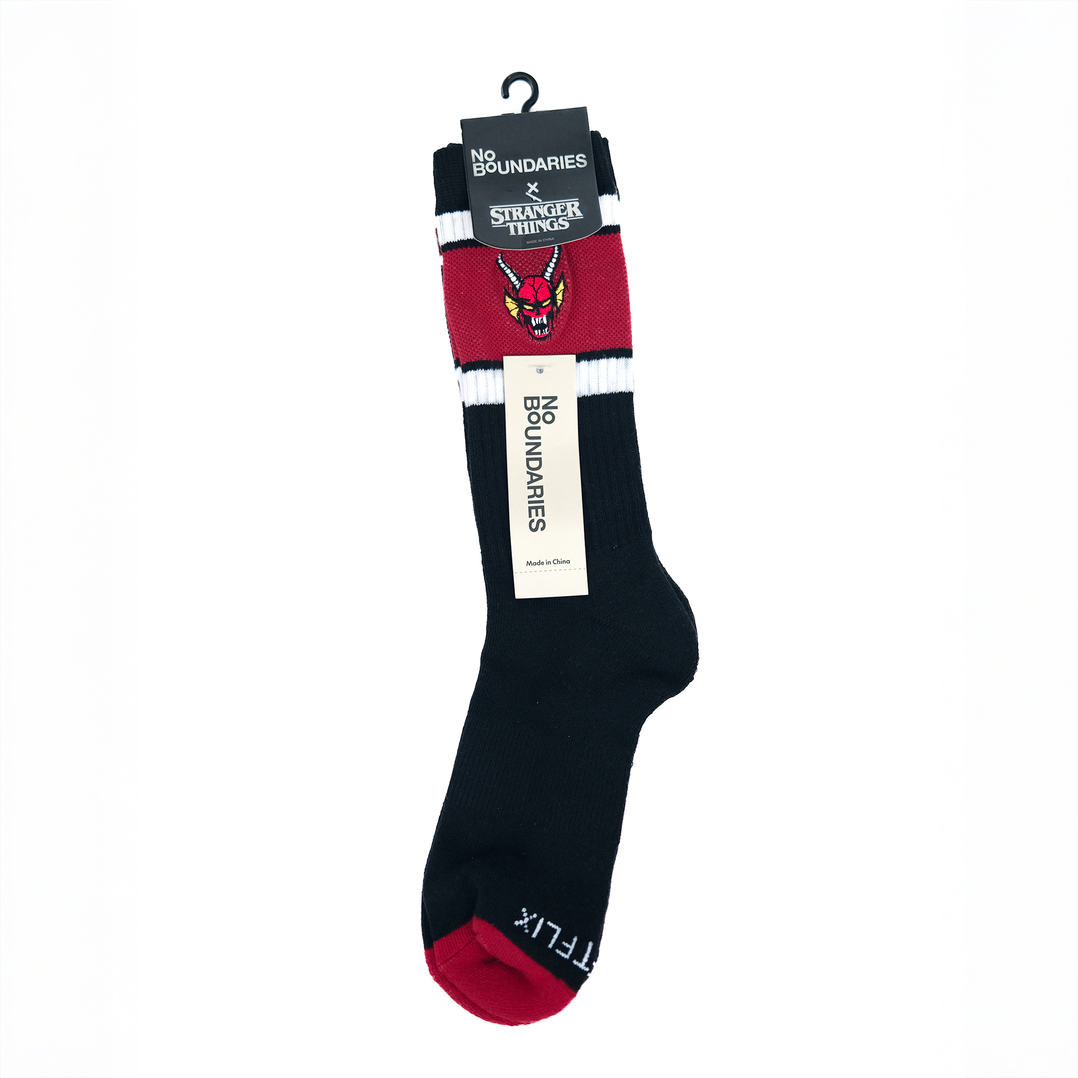 Netflix Stranger Things Hellfire Multi-Color Socks from No Boundaries, 2-Pack One Size, Men’s