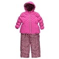 thumbnail image 3 of Girls' Quilted Top and Cheetah Print Bottom Snowsuit with Pockets, 3 of 4