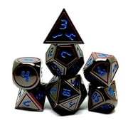 Dark Alpha Metal Polyhedral D&D Dice Set for RPGs
