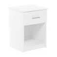 thumbnail image 2 of Furinno Tidur Nightstand with Handle with One Drawer, Solid White, 2 of 5