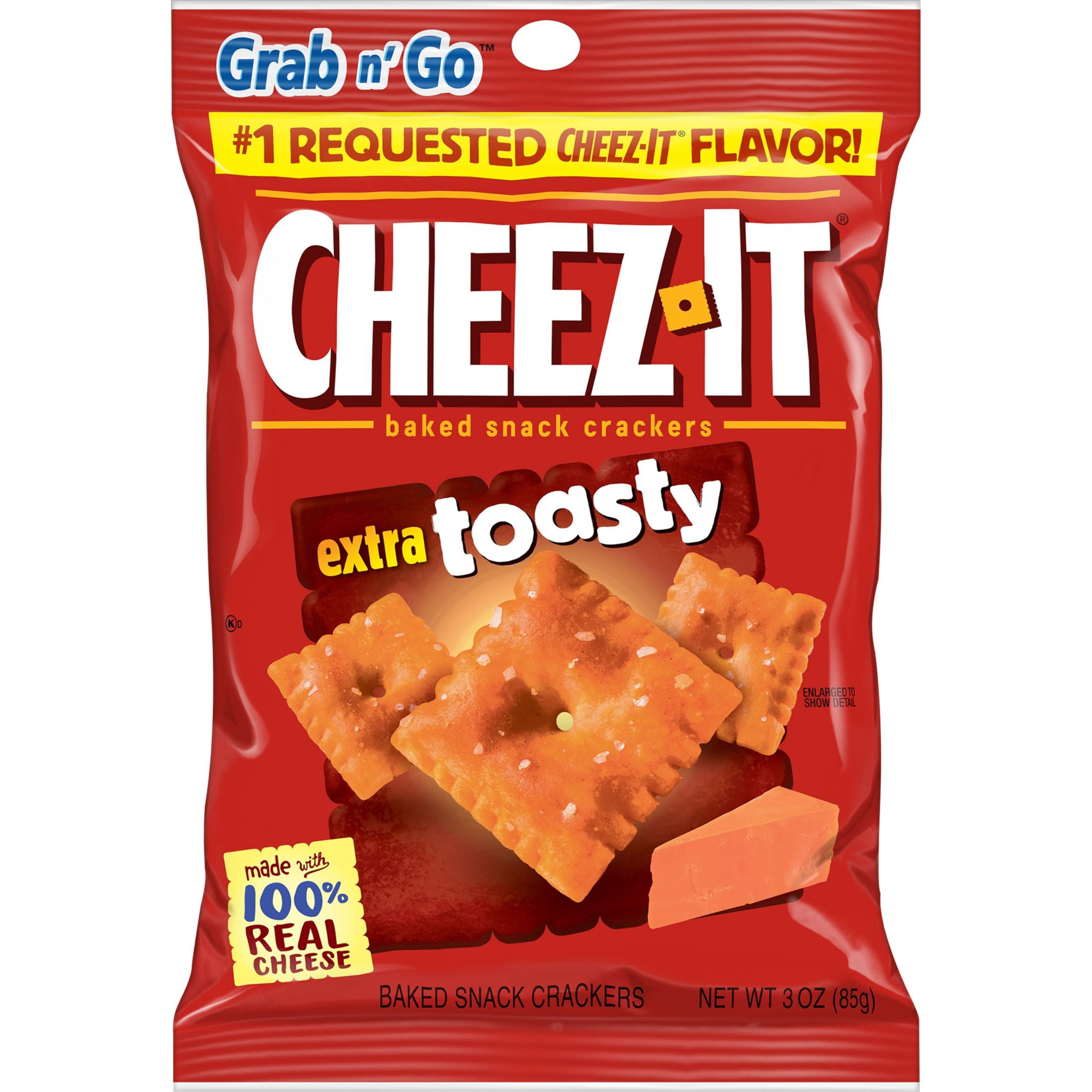 CheezIt Extra Toasty Cheese Crackers, 3 oz
