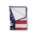 thumbnail image 2 of Americana Soft Flannel Fleece Blanket, Black and White Martin Luther King Portrait United States Flag and Famous Words, Cozy Plush for Indoor and Outdoor Use, 60" x 80", Multicolor, by Ambesonne, 2 of 6