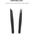 thumbnail image 3 of 2Pcs Stainless Steel Makeup Tweezers,Mini Slant Tweezer With Case for Eyebrows,Multi-Purpose as Eyebrows Facial Hair Removal (BLACK), 3 of 6