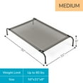 thumbnail image 5 of Ktaxon 50"D x 31"W Original Cooling Elevated Dog Bed, Indoor and Outdoor, Washable Chew Proof Dog Cot,Gray, 5 of 7