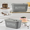 thumbnail image 6 of Uuiauoio Butter Dish with Lid and Knife - Countertop & Fridge Butter Keeper, Container & Holder, Storage Box，Sealed Storage Box Cheese Dishs with Lid, 6 of 6