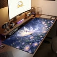 thumbnail image 5 of UPCEED Purple Moon flower Fairy Mouse Pad Lotus Flowers Mouse Pad 23.6"x11.8" HD Printed Non-Slip Stitched Edges Desktop Mat, 5 of 7