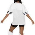 thumbnail image 2 of Women's Gameday Couture  White Atlanta Falcons Oversized Sporty Mesh V-Neck Top, 2 of 3