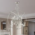 thumbnail image 6 of Livex Lighting Aria 5-Light Transitional Metal Chandelier in Brushed Nickel, 6 of 9