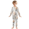 thumbnail image 6 of FORMRS Long Sleeve Top and Pants Pajama Set for Niños 2-Piece Sleepwear, Sizes 18M-8Y, Beautiful Floral, 6 of 6
