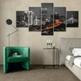 thumbnail image 2 of TISHIRON 5PCS Framed Canvas Wall Art Set,60"x32" Boston Night Panoramic Cityscape Canvas Art Decor, 2 of 7