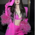 thumbnail image 3 of Women's Long Sleeve Open Front Blazer Coats Work Office Jacket Pink, 3 of 4