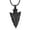 Black, variant on Men's Necklace - Stainless Steel Pendant Necklace For Men Cool Spear Point Arrowhead Pendant Chain Jewelry,Black & Silver & Gold & Blue & RoseGold Tone,Gift for Him