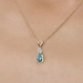 thumbnail image 3 of Gem Stone King 14K Yellow Gold Mercury Mist Mystic Topaz and White Lab Grown Diamond Pendant Necklace for Women | 1.06 Cttw | Gemstone November Birthstone | Pear Shape 8X5MM | With 18 inch Chain, 3 of 6