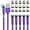Purple-1, variant on Magnetic charging cable, 540 ° rotating magnetic phone charger [6-pack, 3ft/3ft/3ft/6ft/6ft/10ft] 3 in 1 magnetic charger cable nylon braided magnetic USB cable for iProduct/Micro USB/Type C device