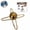 Golden 4-pronged, variant on 2 Pack Espresso Cooling Balls, Stainless Steel Frozen Coffee Chiller Ice Rocks with Metal Stands for Espresso, Pour Over, Christmas and Barware Gifts