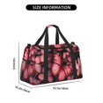 thumbnail image 3 of Disketp pink butterfly Bolsa de Viaje Tipo Duffle, Bolso de Mano para Fin de Semana para Mujer, Bolsa de Gimnasio Ligera para Hombre, Esencial para Viajes, 3 of 7