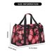 thumbnail image 3 of Fotbe pink butterfly Bolsa de Viaje con Estampado, Bolsa de Fin de Semana para Mujer con Compartimento para Zapatos, Bolsa de Gimnasio con Bolsillo Húmedo, 3 of 7