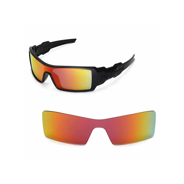 Lav en seng Predictor Ensomhed Walleva Fire Red Replacement Lenses for Oakley Oil Rig Sunglasses -  Walmart.com