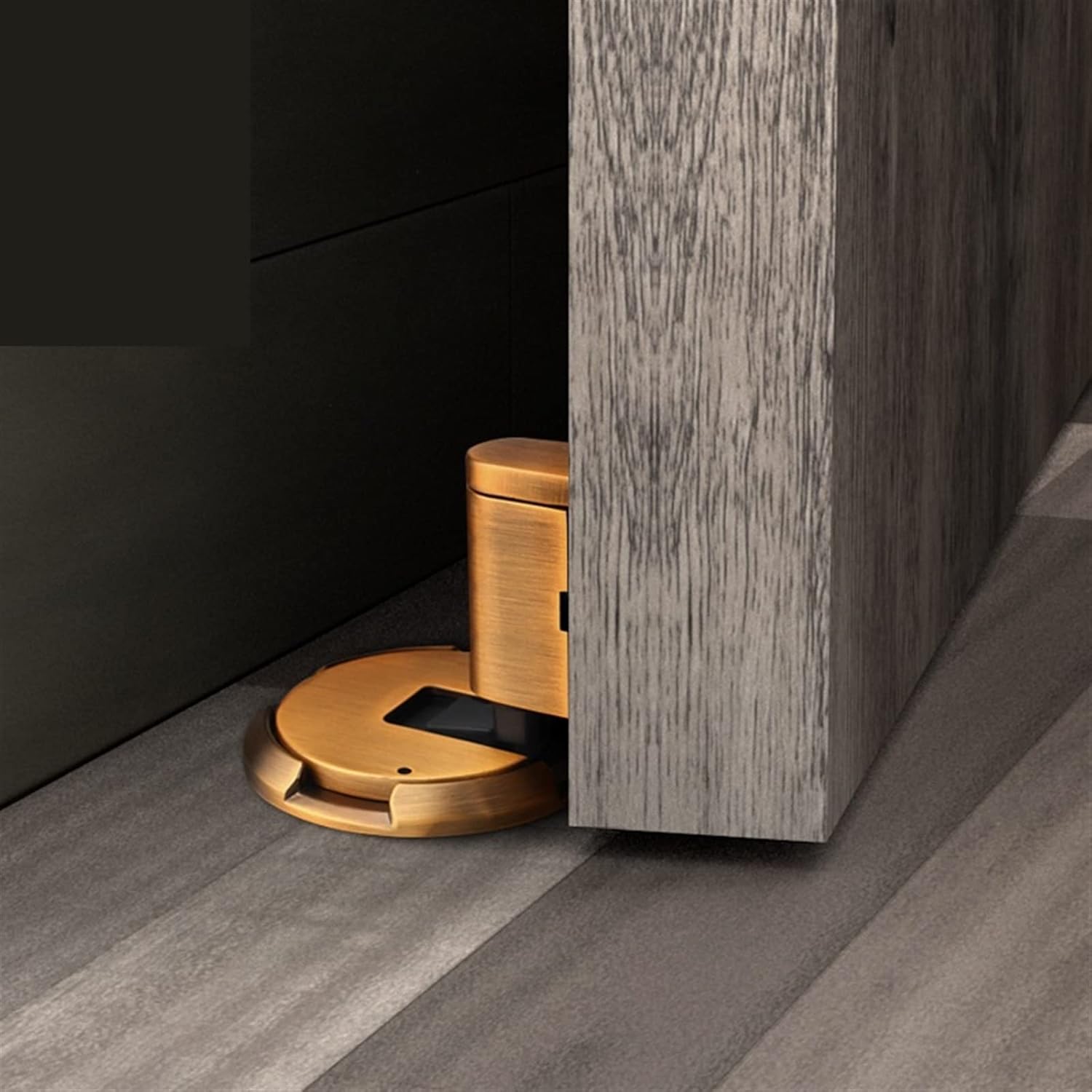Non-Punch Mechanical Door Stopper Adjustable Heavy Duty Windproof Door Holder Gold Automatic Door Stops Hardware Fittings 1Pcs