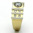 thumbnail image 4 of Two-Tone IP Gold (Ion Plating) Stainless Steel Ring with AAA Grade CZ in Clear for Women Clear Stone Color Style TK797 Size 11, 4 of 4