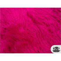 Faux Fake Fur Mongolian Fabric Sold by the Yard (FUCHSIA)
