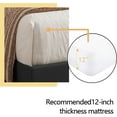 thumbnail image 5 of Alazyhome Twin Button Tufting Headboard Metal Platfom Bed, Black, 5 of 6
