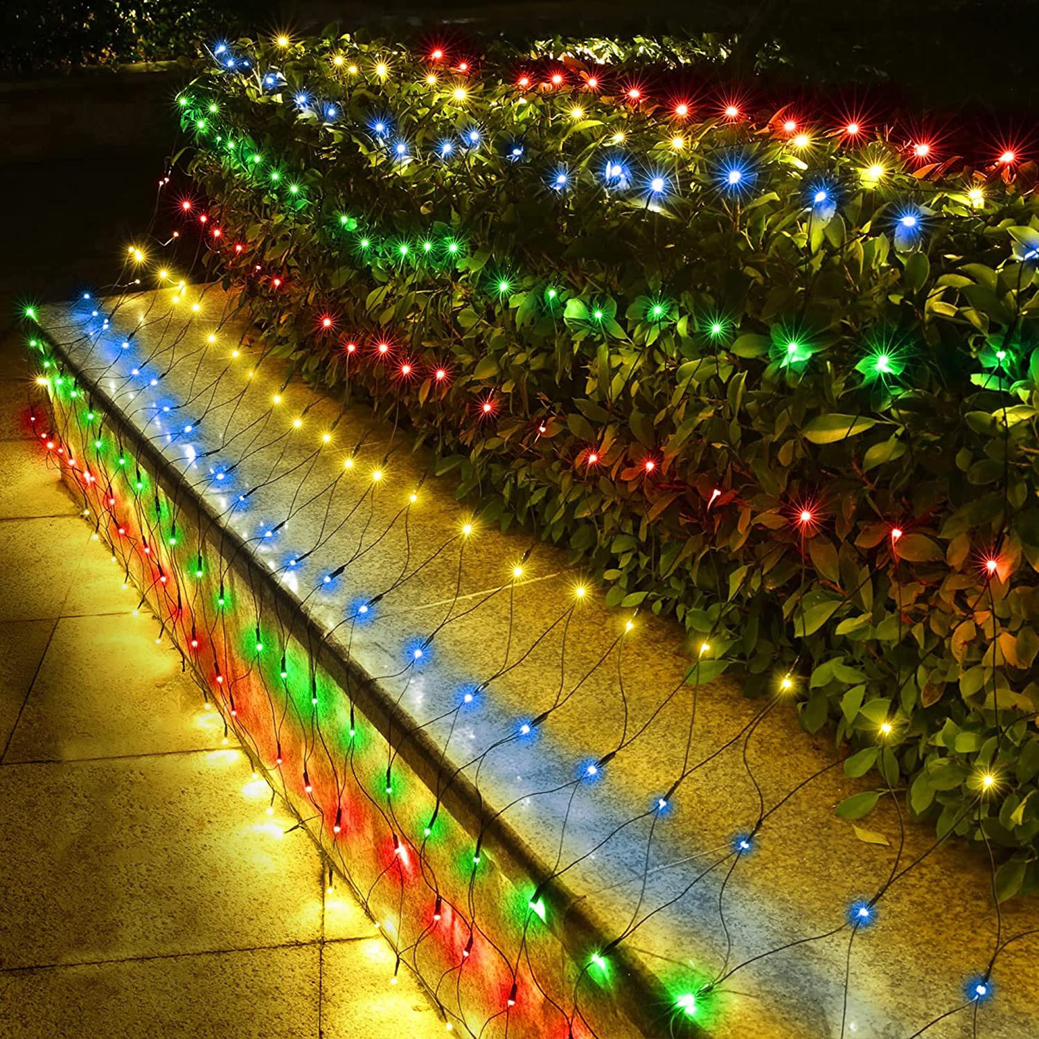 9.8 ft x 6.5 ft 8 Modes Outdoor Christmas Net Lights Waterproof, 200LED Chr Christmas Net Lights 96 LED 6.5ft x 9.8ft Outdoor Christmas Bush