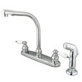 thumbnail image 1 of Kingston Brass KB711SP Kingston Brass Victorian High Arch Kitchen Faucet With Non-Metallic Sprayer, 1 of 4