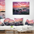 thumbnail image 4 of Designart Moeraki Boulders at Sunset - Seashore Photo Throw Pillow - 12x20, 4 of 5